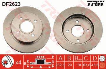 ARKA FREN DISK AYNASI MONDEO I / II 1,6 / 1,8 / 1,8TD / 2,0 / 2,5 92>00 COUGAR 2,5 98>01 HAVA SOGUTMALI