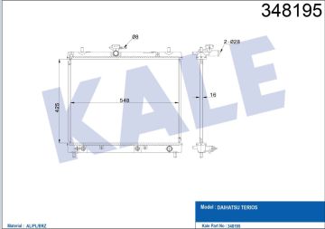 RADYATÖR SU TERIOS 05=> 16mm 1.5 A-T BRAZING