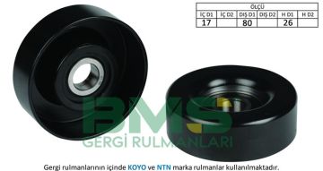ALTERNATOR GERGI RULMANI (17×80×26) CITY CIVIC JAZZ