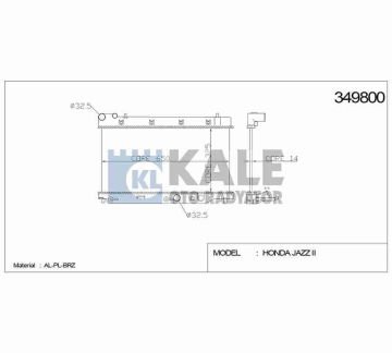 RADYATÖR SU JAZZ 02-08 (BÜYÜK TİP) 16mm A-T BRAZING