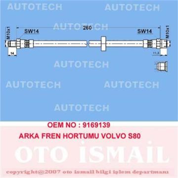 ARKA FREN HORTUMU VOLVO S60 00=> XC70 02=> S70 00=>S80 00-06 TVV12 TVV14 TVV15