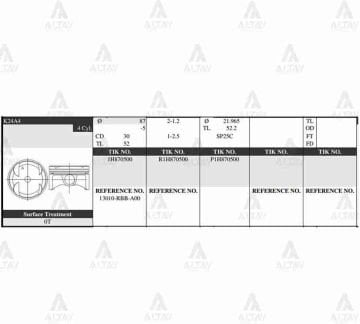 PİSTON TAKIM ACCORD 2.4L / 03-07 / 87.50mm / K24A / 0.50