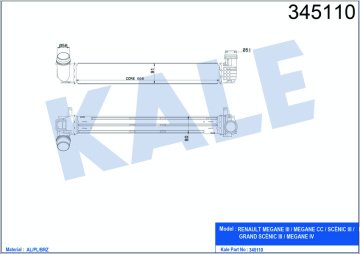 TURBO RADYATORU MEGANE III SCENIC III 1,2TCE / 1,4TCE / 1,5DCI K9K