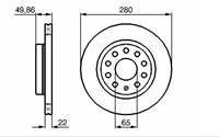 On Fren Dıskı-280×22 5×112 (Vw Caddy 04-15  Golf 04-14  Audı A3 09-13  Seat Leon 06-13  Skoda Octavıa 04-13)