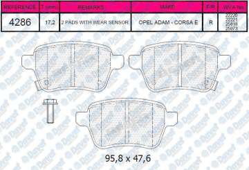 FREN BALATASI ARKA WVA 22220 CORSA E 2015>