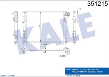 RADYATÖR SU TRAFIC II 06-14 / VIVARO 06-14 / 2.0 DCI M-T BRAZING