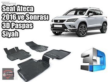 PASPAS 3D X-MAT HAVUZLU SEAT ATECA (16-19) (SİYAH)