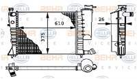 Su Radyatoru  (Peugeot : 306 1.6 Cıtroen : Xsara 1.6 ) 8Mk376712-614