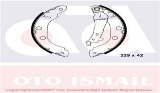 ARKA PABUÇ BALATA KNG 1.2 1.5DCİ 1.6 1.9 (97=>05=> NISSAN PRIMERA 1.6 1.8 2.0TD (96-01) (228x42)