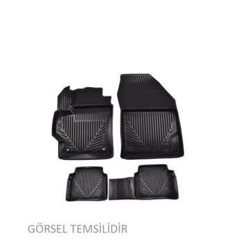 PERFLEX 3D X-MAT HAVUZLU PASPAS ÇEŞİTLERİ SİYAH TOYOTA CHR 2019+ 3D X-MAT 5 PCS