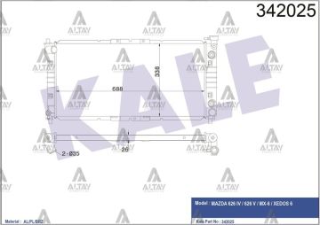 RADYATÖR SU 626 92-01 2.0 A-T BRAZING