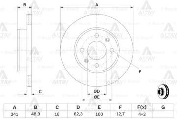 FREN DİSKİ PICANTO 04-17 BENZİNLİ / I-10 08-17 / ÖN HAVALI 241-4