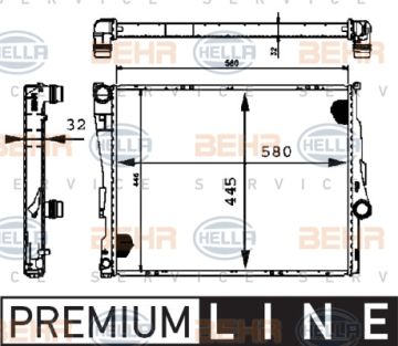 MOTOR SU RADYATORU PREMIUM LINE BMW E46 Z4 E85 M52 M54 M57