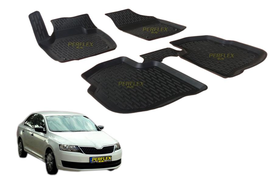 PASPAS 3D X-MAT HAVUZLU SKODA RAPID 13=> (BEJ)