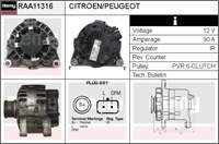 ALTERNATOR 12V 90A BERLINGO II JUMPY EXPERT PARTNER II DW8B KLIMALI (03 08) P207 DV4TD / DV4C (1,4HDI 8V) PARTNER TEPE BERLINGO III EXPERT III JUMPY III SCUDO III DV6 (1,6HDI 16V) 08>
