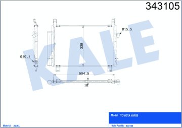 KLIMA RADYATORU TOYOTA YARIS 1.4 D4D 2005>