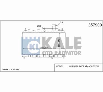RADYATÖR SU ACCENT 06-11 ERA BENZİNLİ A-T BRAZING