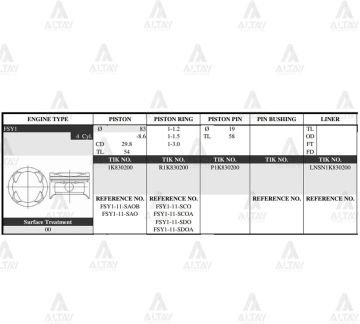 PİSTON TAKIM 626 2.0L /  92-97 /  83.00mm / FS / STD