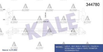 TURBO RADYATÖRÜ (INTERCOOLER) POLO / FABIA / IBIZA 10=> CBZC-CJZC-CBZB-CUSA-CYZB-CUSB-CUTA 1.2 TSI-1.4 TDI BRAZINGrn