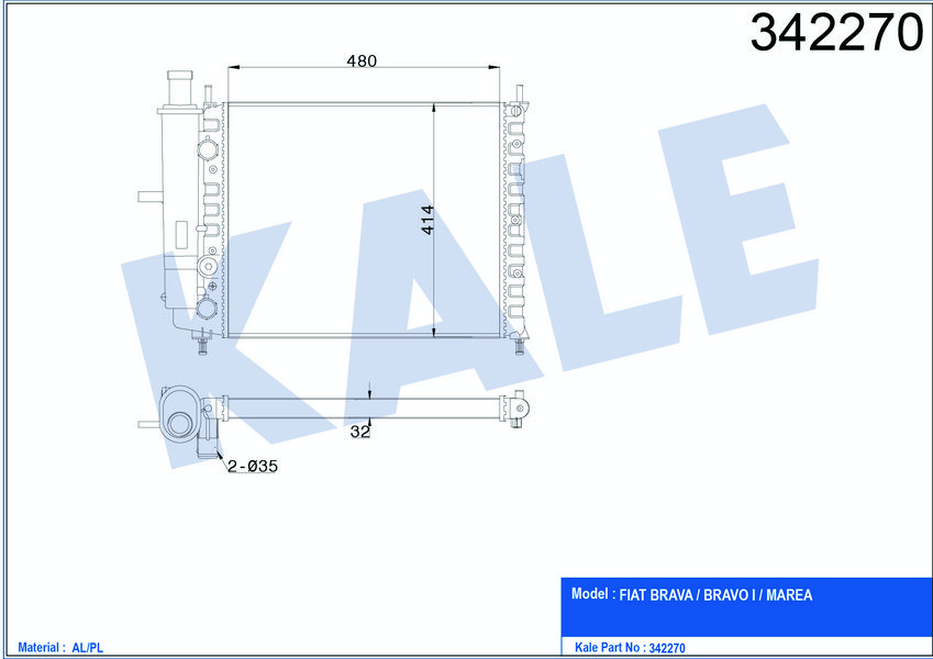 MOTOR RADYATORU BRAVA BRAVO I MAREA 1,4 / 1,6 16V / 1,4 (KLIMASIZ)