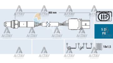 SENSÖR OKSİJEN CORSA C / CORSA D Z13DT-Z13DTH-A13DTC