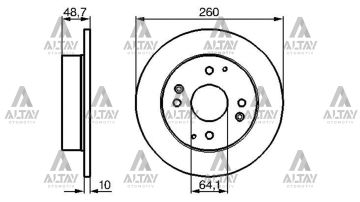 FREN DİSKİ ACCORD  90-02 / ROVER 618-620 / ARKA 260-4
