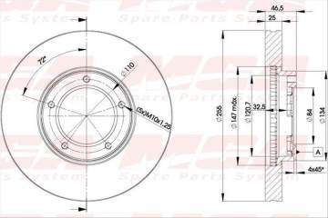 FREN DISKI ON HAVALI-(257-5)-(TOYOTA: HILUX LN85 89-97 2WD / HIACE 90>04 )