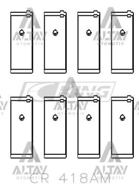 YATAK KOL ASTRA F-G-H-J / CORSA B / INSIGNIA / VECTRA A-B 93=> C12NZ-C14NZ-X14XE-X16XEL-Z14XE-Z16XEP-Z16XER-Z16LET-A16XER-A16NET TAKIM (STD)