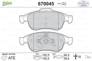 DISK FREN BALATA ON RENAULT MEGANE III/SCENIC III/FLUENCE/CAPTUR/DACIA DUSTER/LODGY/DOKKER WVA 24914