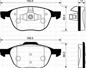 ÖN BALATA FOCUS (2004=>2018) CMAX (2007=>2019) KUGA (10-14) VOLVO V40 (2019) S40 (04-12) V50 (04-12) C70 (2006-2013) C30 (2006-2012) MAZDA 3 (2008-2014) MAZDA 5 (2010=>