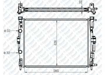 Motor Radyatoru Megane Iı 1,5 1,6 16V 2,0 16V Scenıc 1,5 1,6 16V 585×428×34)