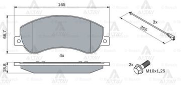 FREN BALATA TRANSIT V347 06-14 / AMAROK 10=>  ARKADAN İTİŞLİ ÖN  FİŞLİ