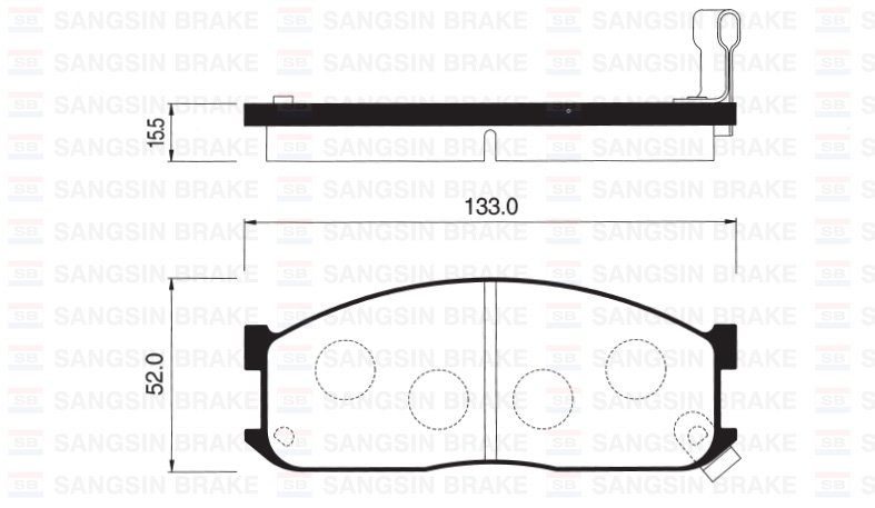 Ön Balata Kıa Besta 2.2D 96=> Besta 2.7D 99=> Mazda E2000 E2200 (91-03) Gdb737