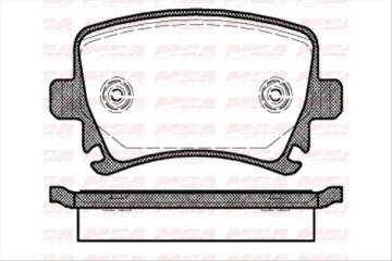 Arka Fren Balatası-Kablosuz-  (Vw Caddy 04-11  Golf 04-14  Audı A3 04-13  Seat Leon 06-13  Skoda Octavıa 04-13)