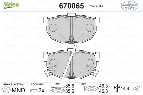 ARKA BALATA HYUNDAI ELENTRA II-III KIA CERATO 1.5 CRDİ NISSAN MAXIMA III ( 583022FA10-5830228A00 )