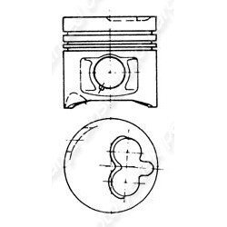 (X) Motor Piston+Segman Std Ducato-Boxer 2.5 D 01=> 93.00 Mm