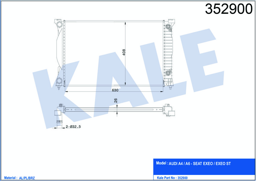 MOTOR RADYATORU AUDI A4 / Q 1,6 / 2,0 / 1,8T 01>09 EXEO 09>14