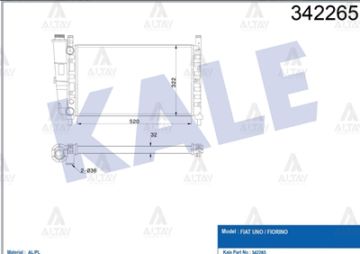 RADYATÖR SU UNO 70 94-00 1.4 MEKANİK