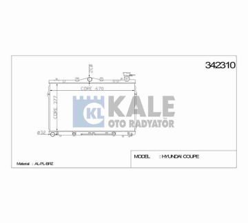 RADYATÖR SU ELANTRA  96-01 A-T BRAZING