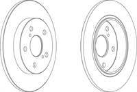FREN DISKI ARKA DUZ (270-5)-(TOYOTA: COROLLA / AURIS 1.4 D4D 07>/ COROLLA 13> 1.4 D4D/AURIS 12> 1.4 D4D )