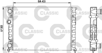 (x) RADYATÖR (CLASSIC) GOLF III-JETTA (MEK) (430x322x34)