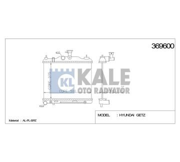 RADYATÖR SU GETZ 03-11 BENZİNLİ A-T BRAZING