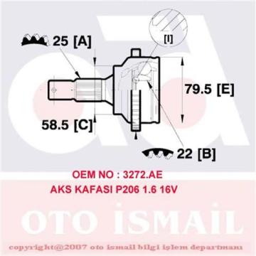 (X) Aks Kafası Dış P206 1.6 16V 00=>