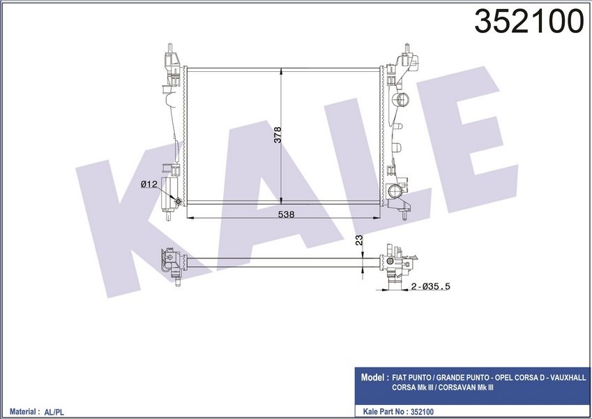 MOTOR RADYATORU PUNTO GRANDE PUNTO CORSA D 1,2 / 1,4