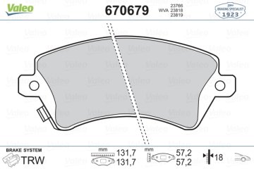 ÖN BALATA COROLLA 1.4-1.6-1.4VVTİ-1.6VVTİ-1.8 VVTİ (02-07) 1.4 D4D (04-07) 2.0D4D (02-07)