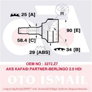(x) AKS KAFASI DIŞ PARTNER-BERLINGO-XSARA 2.0 HDI 00=> (151446)