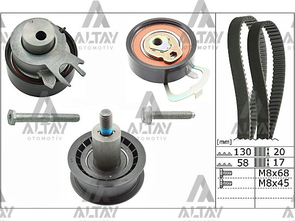 TRİGER SETİ POLO / GOLF4 / BORA / A3 / CORDOBA / IBIZA 01-12 AHW-BBY-BKY-BCB-CGGB-AUA-BBZ 1.4 16V-1.6 16V (3 BİLYALI) (036109243AG=60*8*19)rn