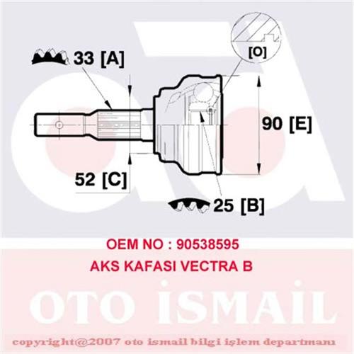 AKS KAFASI OPEL ASTRA G ZAFIRA VECTRA B   ####