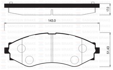 ÖN BALATA CHEVROLET EPICA 2.0-2.5 05=>EVANDA 2.0 05=>DAEWOO EVANDA 2.0 02=>(GDB3345-GDB3347-GDB3171)