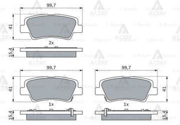 FREN BALATA ACCENT 11-18 BLUE / ELANTRA 11-20 / I-30 12-16 / I-20 14-21 / RIO 12=> / CEED / SOUL / I-40 DİSK ARKA